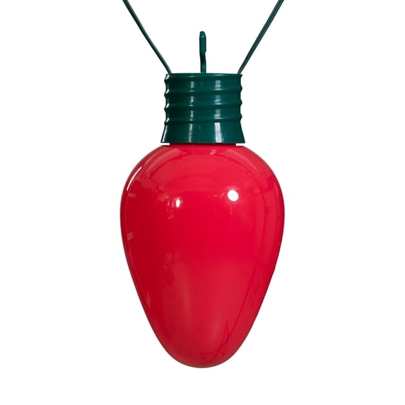 Indoor/Outdoor LED Giant Hanging C9 Bulb Christmas Light, Ceramic Red, 14", by Holiday Time