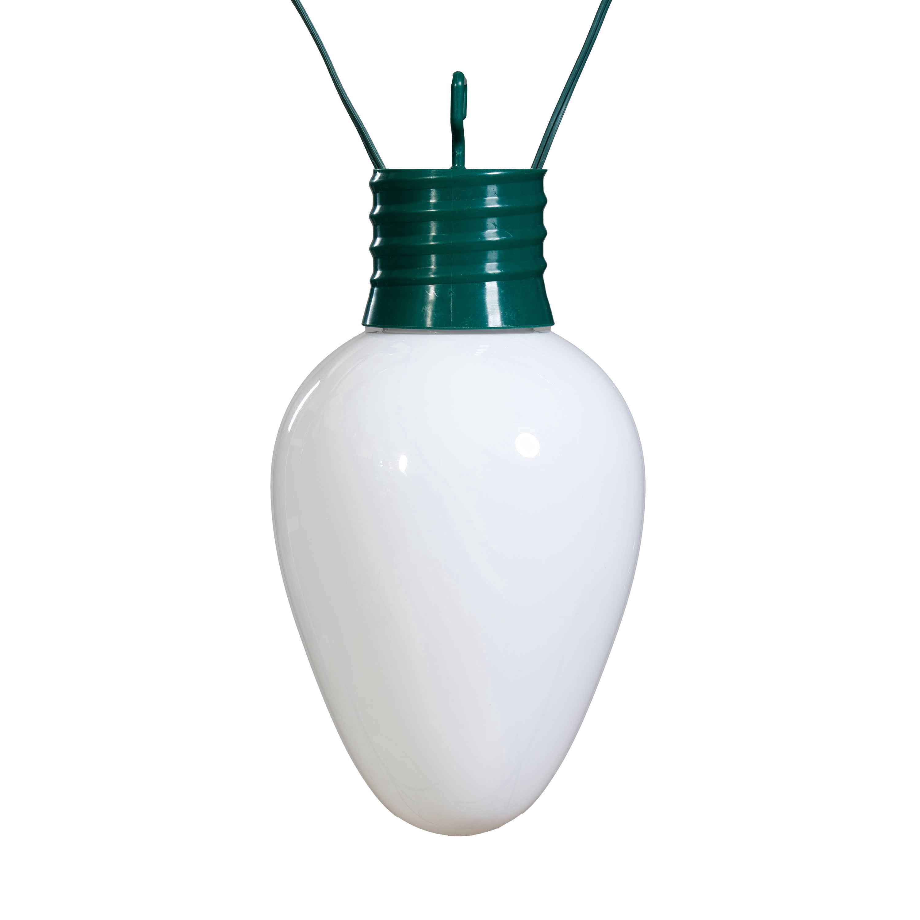 Indoor/Outdoor LED Giant Hanging C9 Bulb Christmas Light, Ceramic White, 14", by Holiday Time