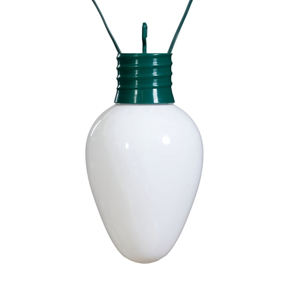 Indoor/Outdoor LED Giant Hanging C9 Bulb Christmas Light, Ceramic White, 14", by Holiday Time