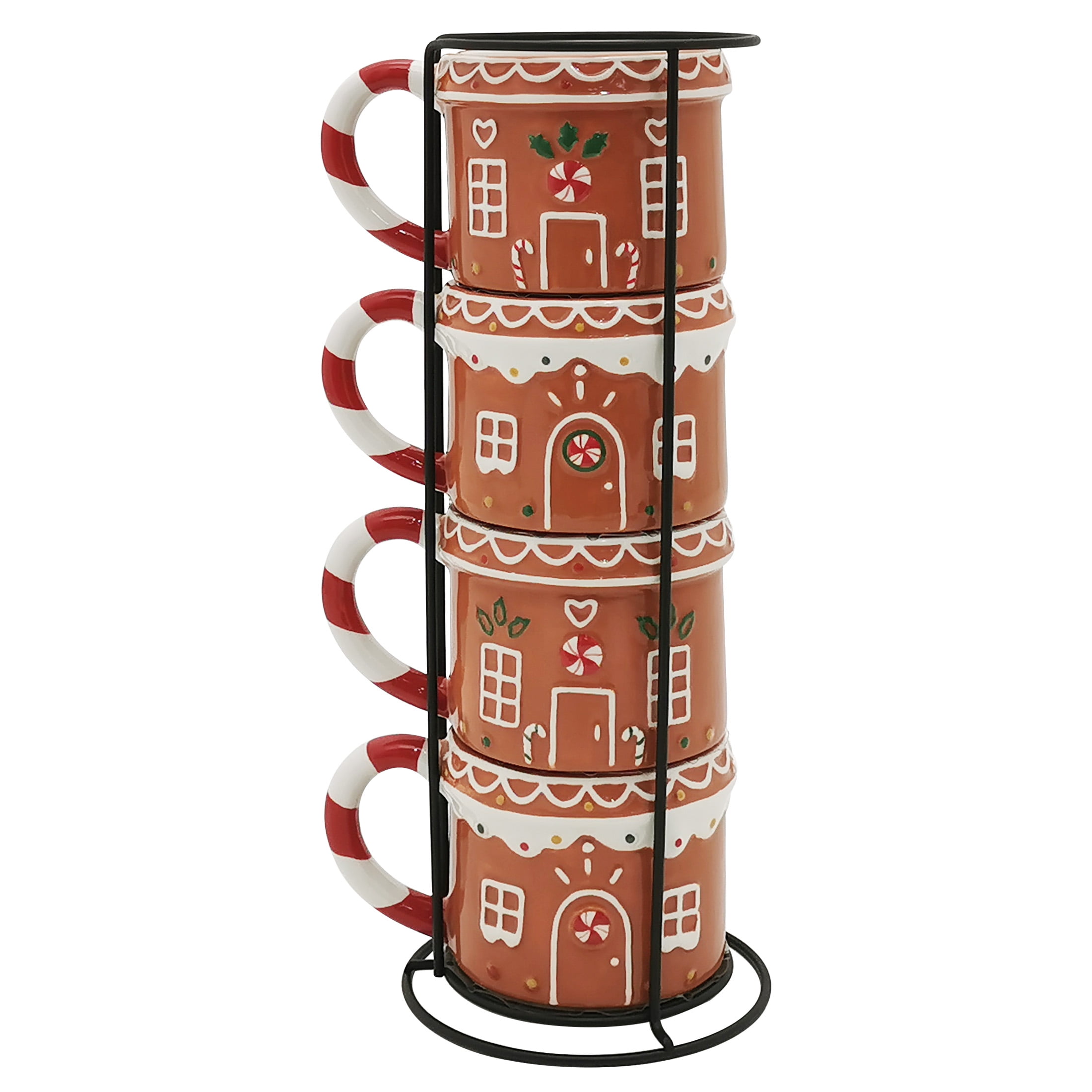 https://i5.walmartimages.com/seo/Holiday-Time-Gingerbread-House-Stackable-Stoneware-Mug-with-Metal-Rack-Set-Multi-Color_6f9b5b16-429e-42d0-952e-1858a96707df.59682e79d10511f3a0861384e1a231a4.jpeg