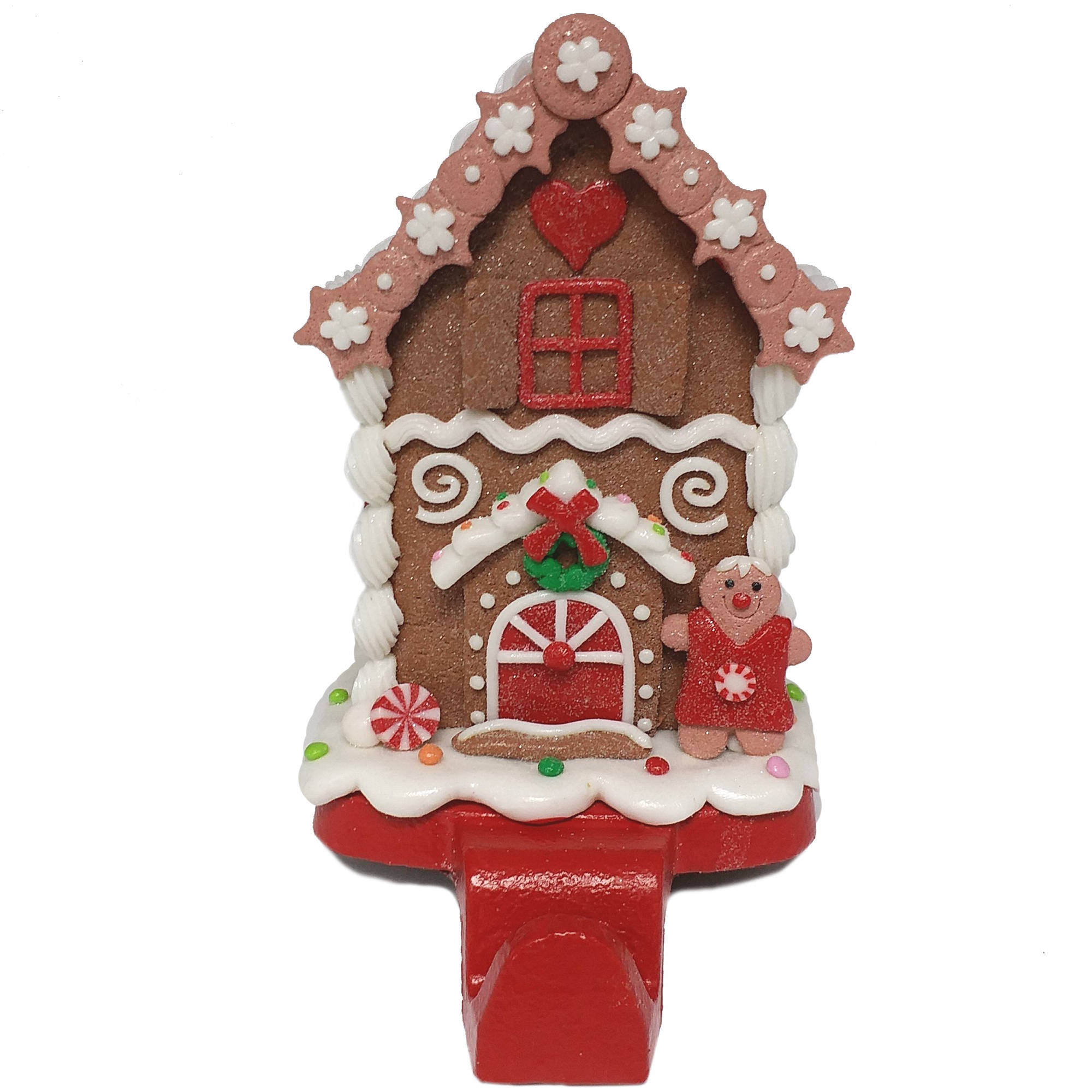 Holiday Time Gingerbread House Stocking Holder