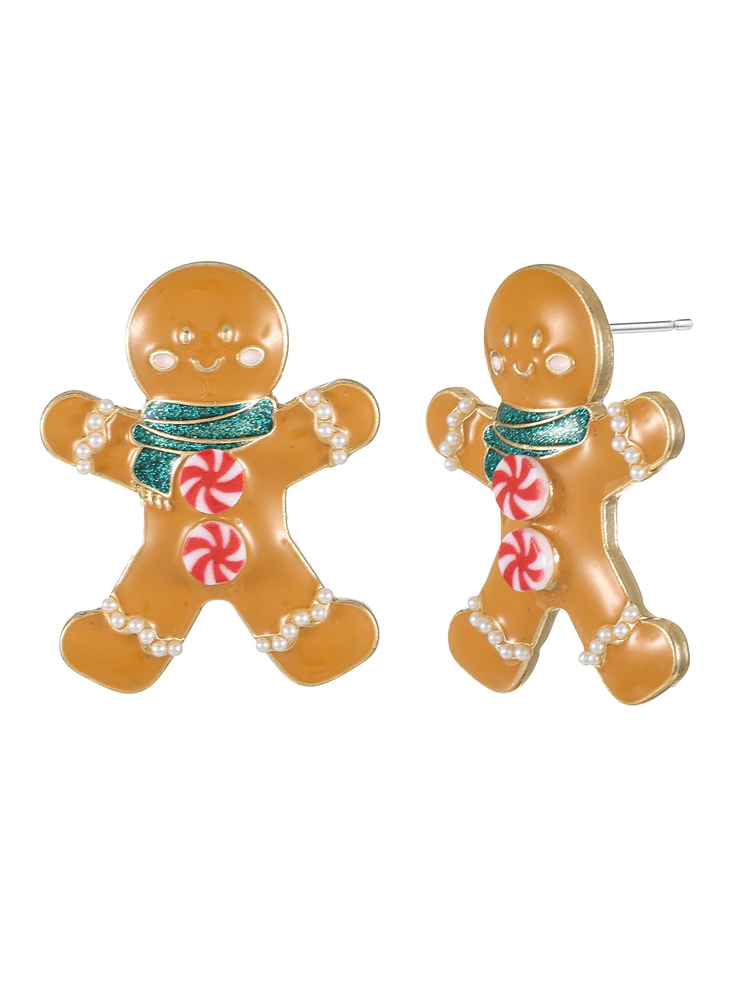 HOLIDAY TIME Gingerbread Motif Earrings, 1 Pair