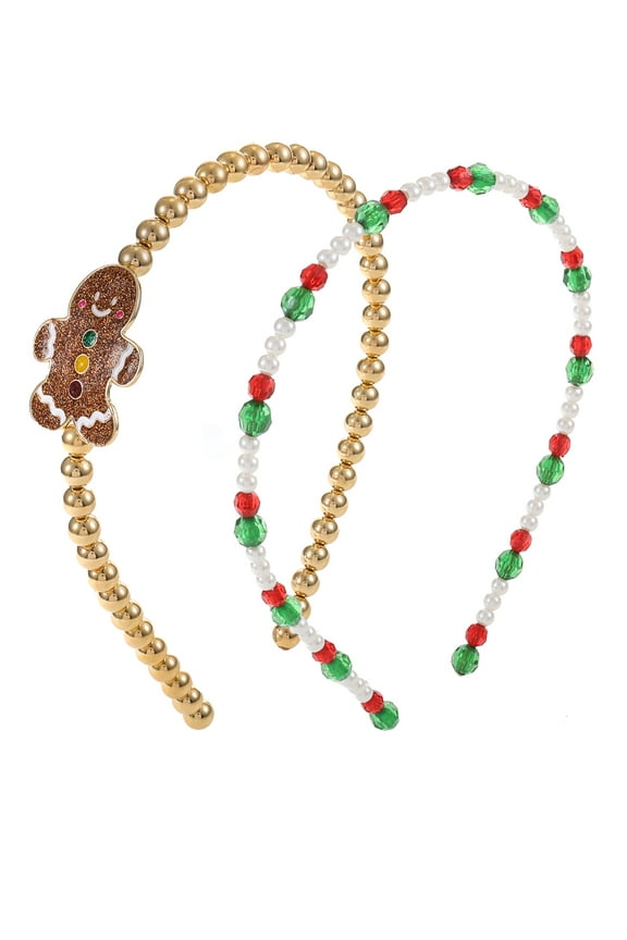 Gingerman and beads headbands, 2 piece