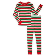 Holiday Time Girls Christmas Cotton Tight Fit Long Sleeve Shirt and Pants Pajama Set, 2-Piece, Sizes 4-10