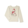 thumbnail image 1 of Holiday Time Girls Christmas Long Sleeve Snowman T-Shirt, Sizes 4-18, 1 of 3