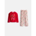 thumbnail image 1 of Holiday Time Girls Long Sleeve Graphic Tee and Pants Pajama Set, 2 Piece, Sizes 4-18, 1 of 3