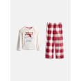 thumbnail image 1 of Holiday Time Girls Long Sleeve Graphic Tee and Pants Pajama Set, 2 Piece, Sizes 4-18, 1 of 3