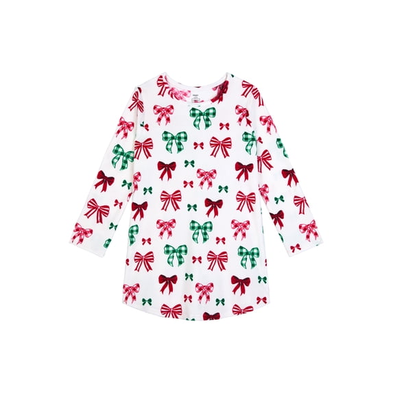 Holiday Time Girls Long Sleeve Sleep Gown, One-Piece, Sizes 4-18