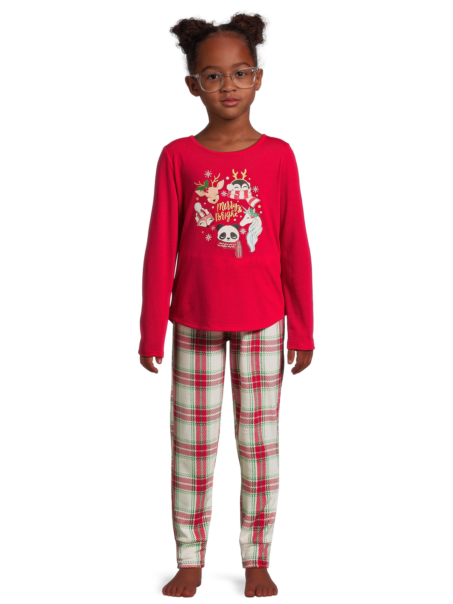 Holiday Time Girls Long Sleeve Top And Pants Pajama Set 2 Piece Set holiday-time-girls-long-sleeve-top-and-pants-pajama-set-2-piece-set