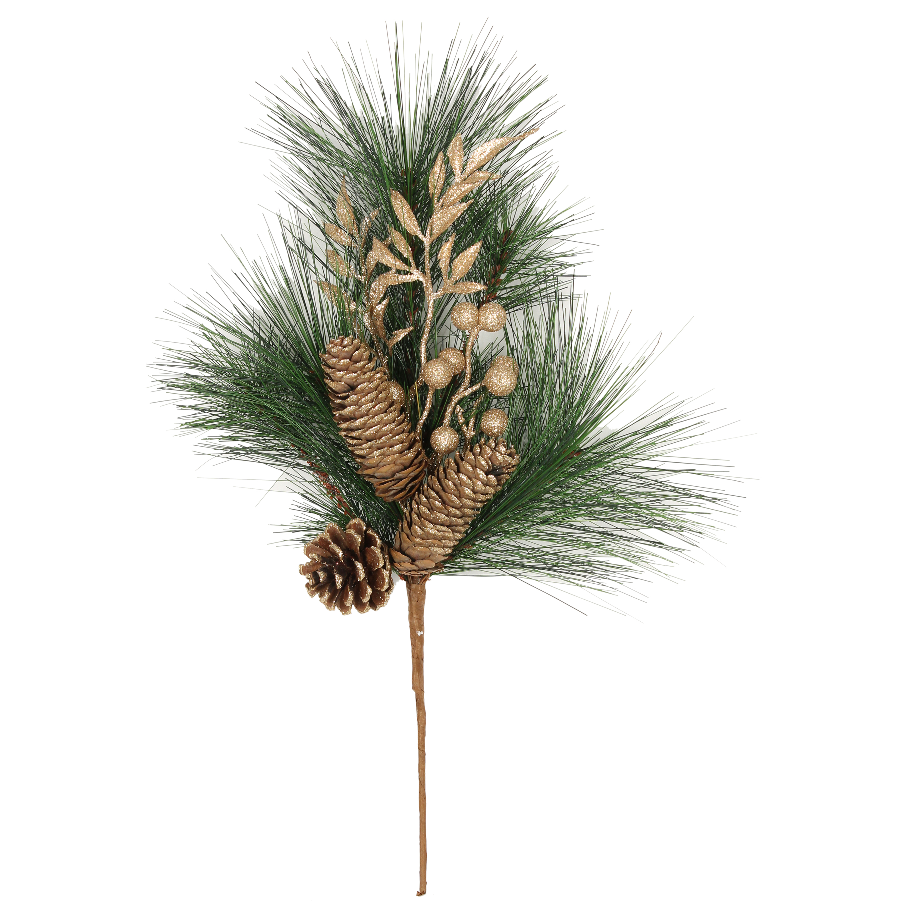 Holiday Time Gold/Natural Pinecone Pick, 18 Inch - Walmart.com