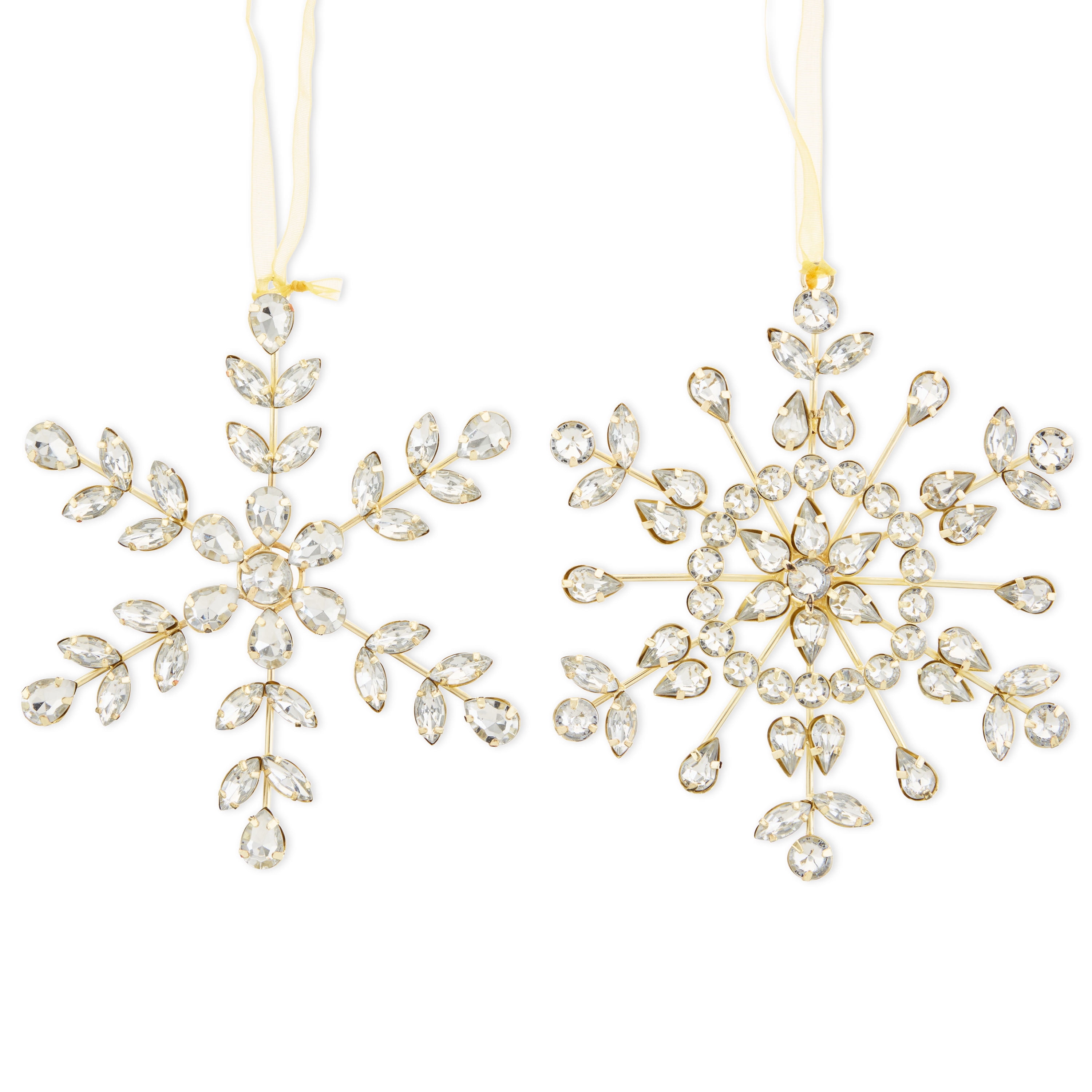 HRSC Exclusive Golden Snowflake Buttons with Clear Crystal Accent