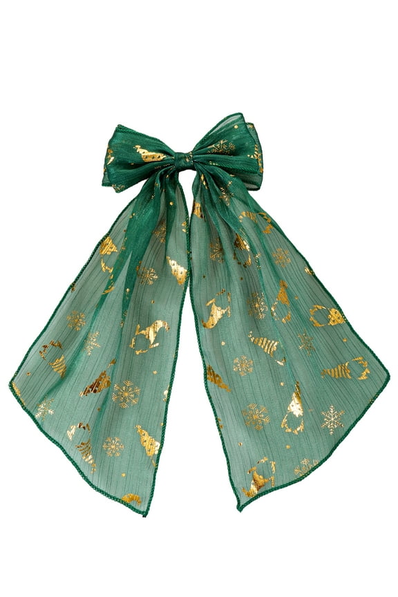 Green Hair Bow, 1 Piece