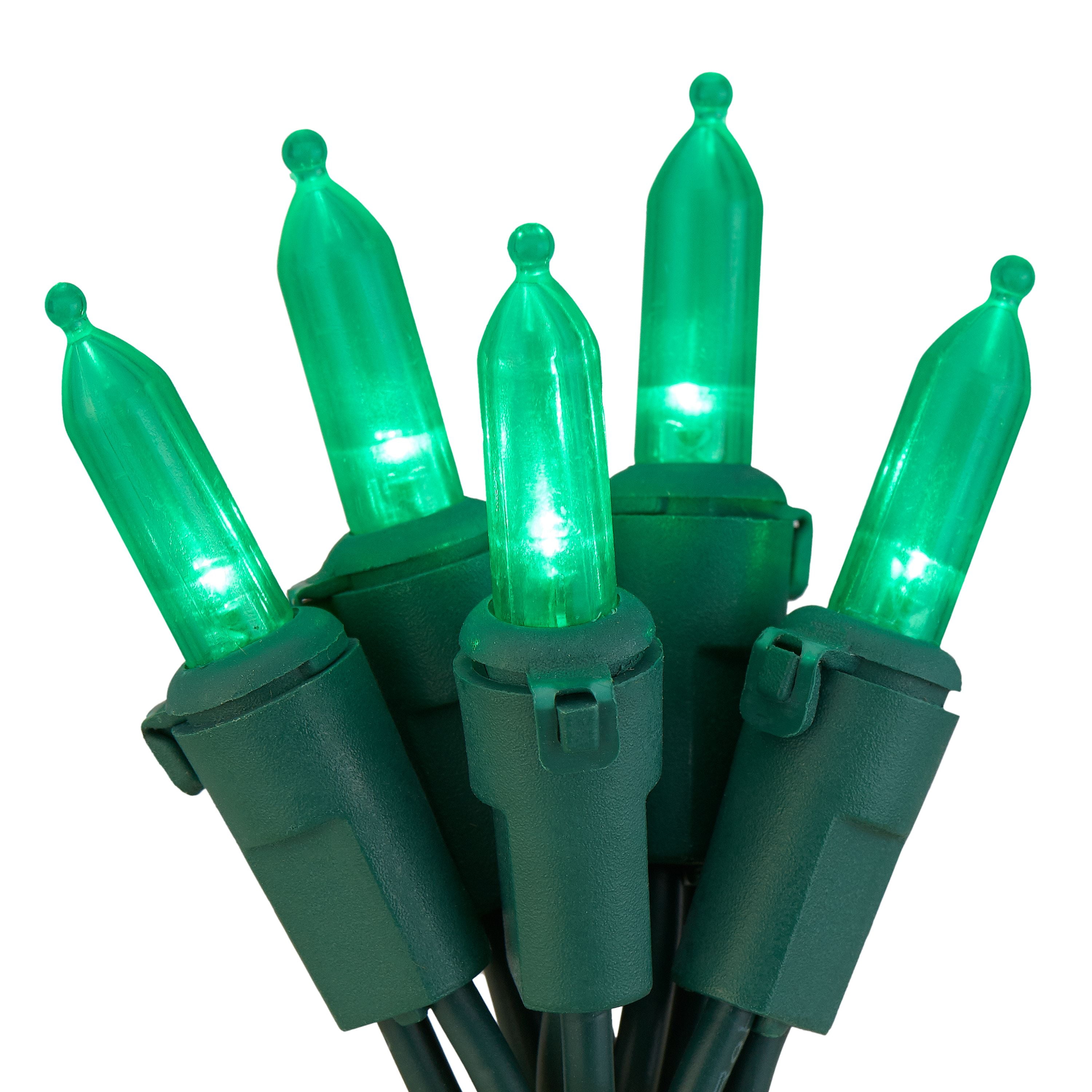 Holiday Time Green LED Mini Christmas Lights, 86', 100 Count, 4 Pack