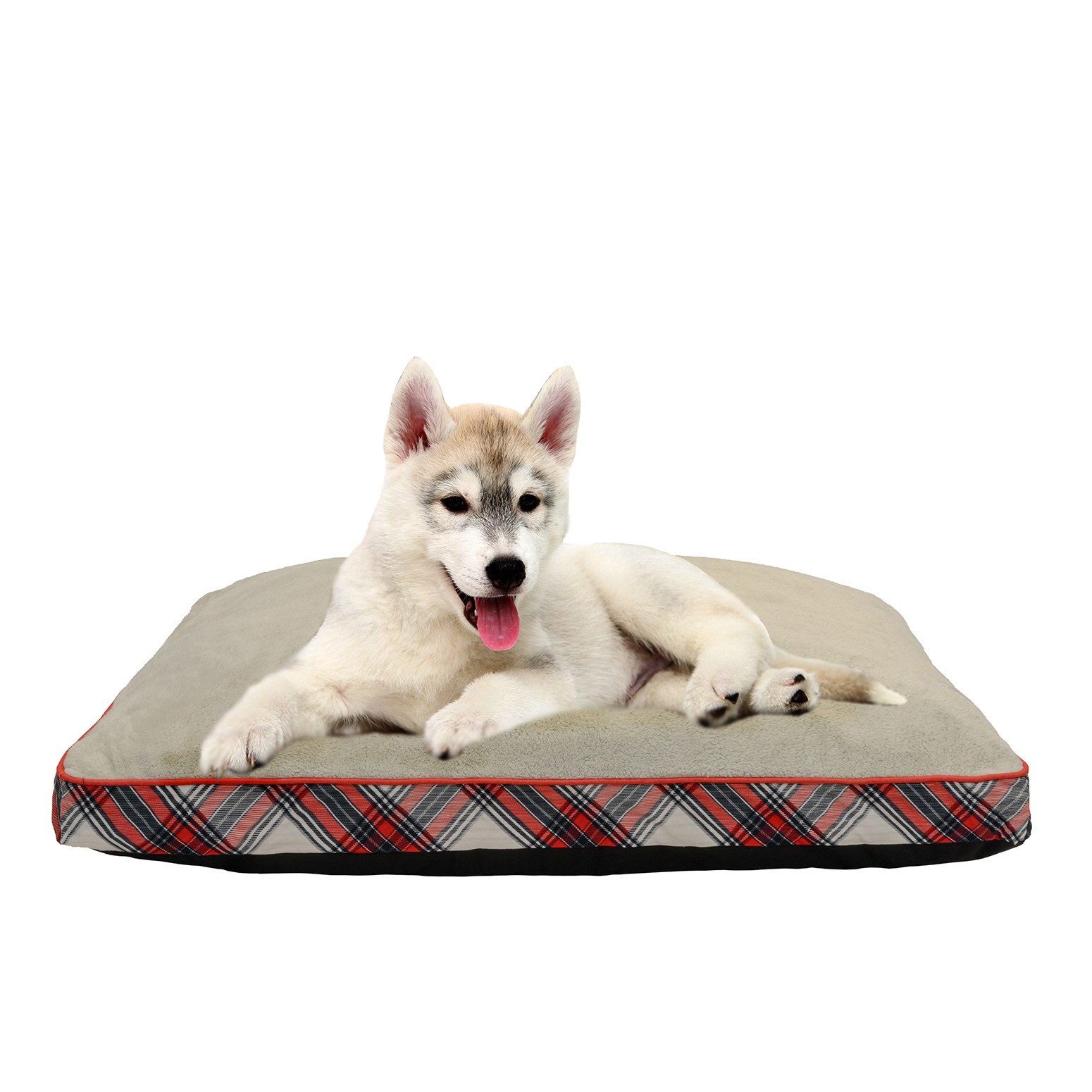 Holiday Time Gusseted Pet Bed, X-Large, 32"x 42", Red/Tan - image 1 of 5