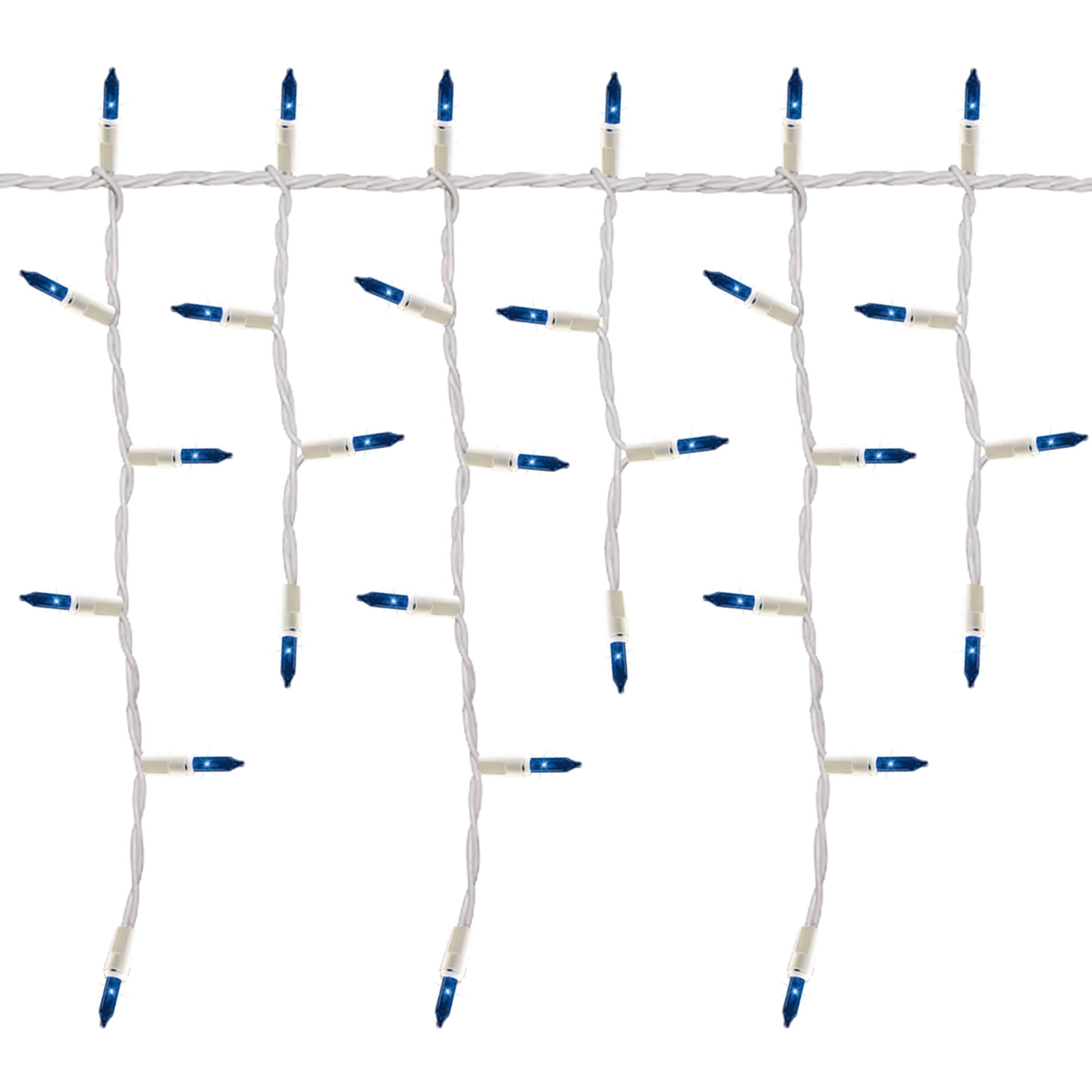 Holiday Time High Density Blue Icicle Christmas Lights Set, 9', 300