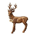 Holiday Time, Home decor , Polyresin Reindeer Tabletop Decor, Gold, 19