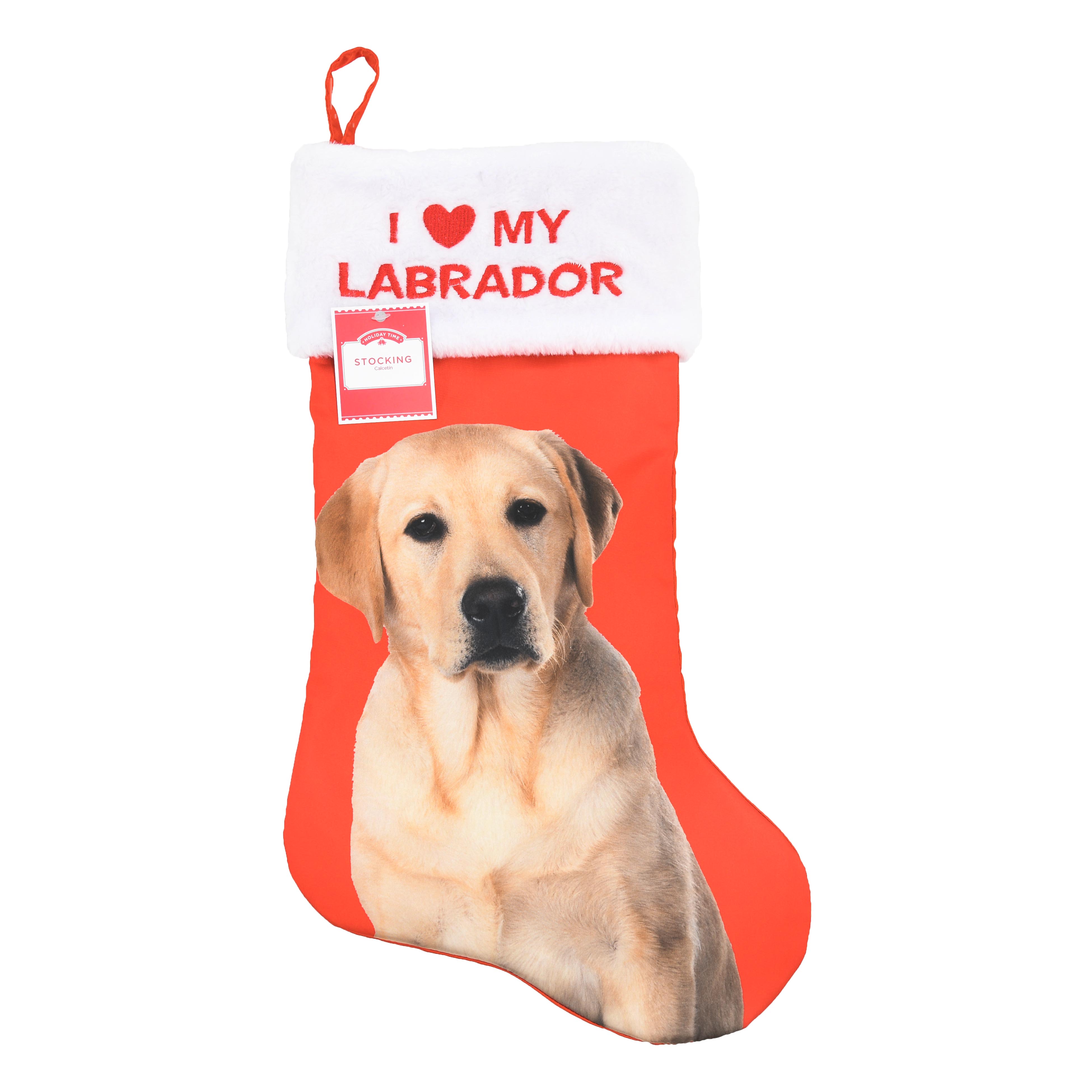 Holiday Time I Love My Yellow Labrador Stocking