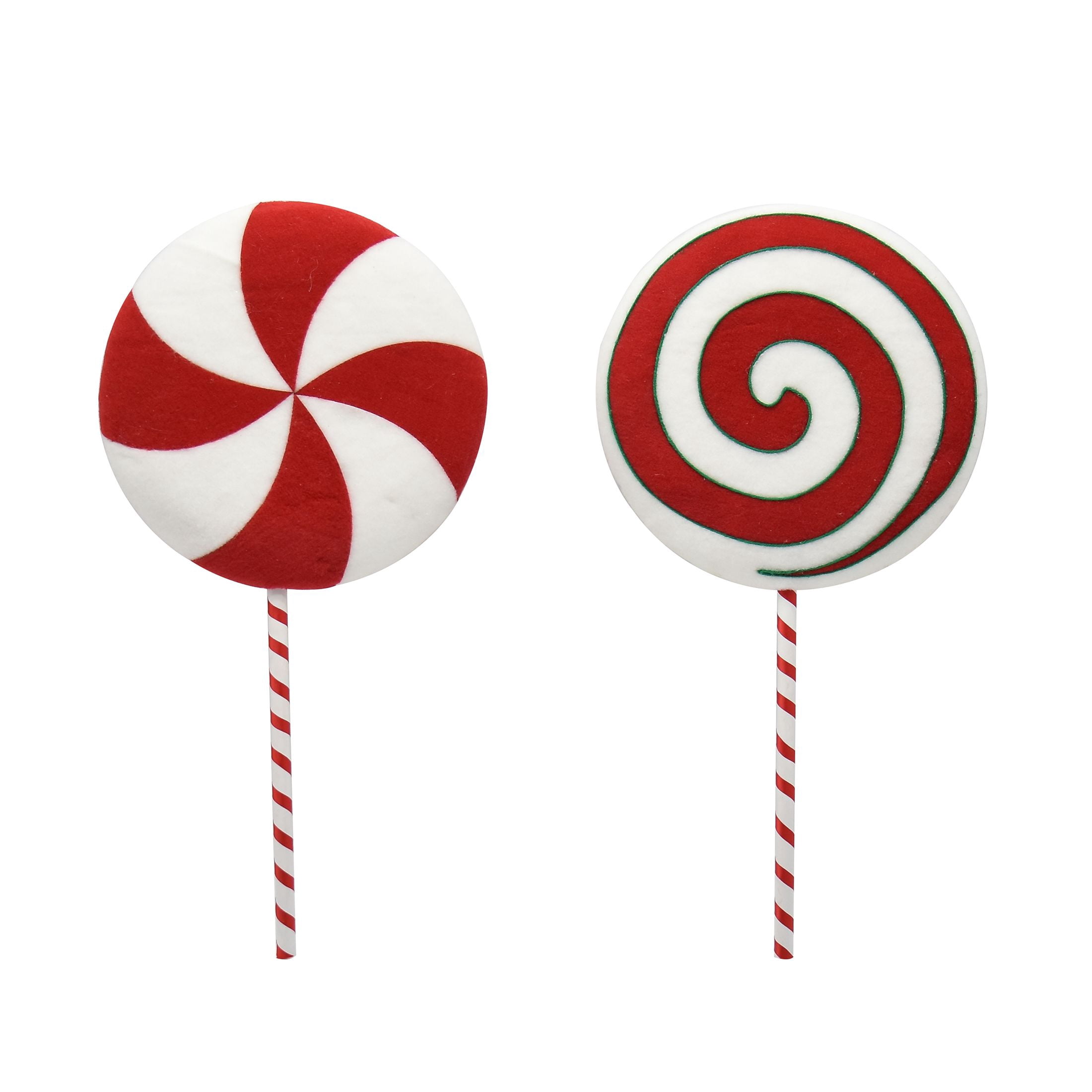 Holiday Time Jumbo Fabric Peppermint Lollipop Outdoor Decorations, 24 inch