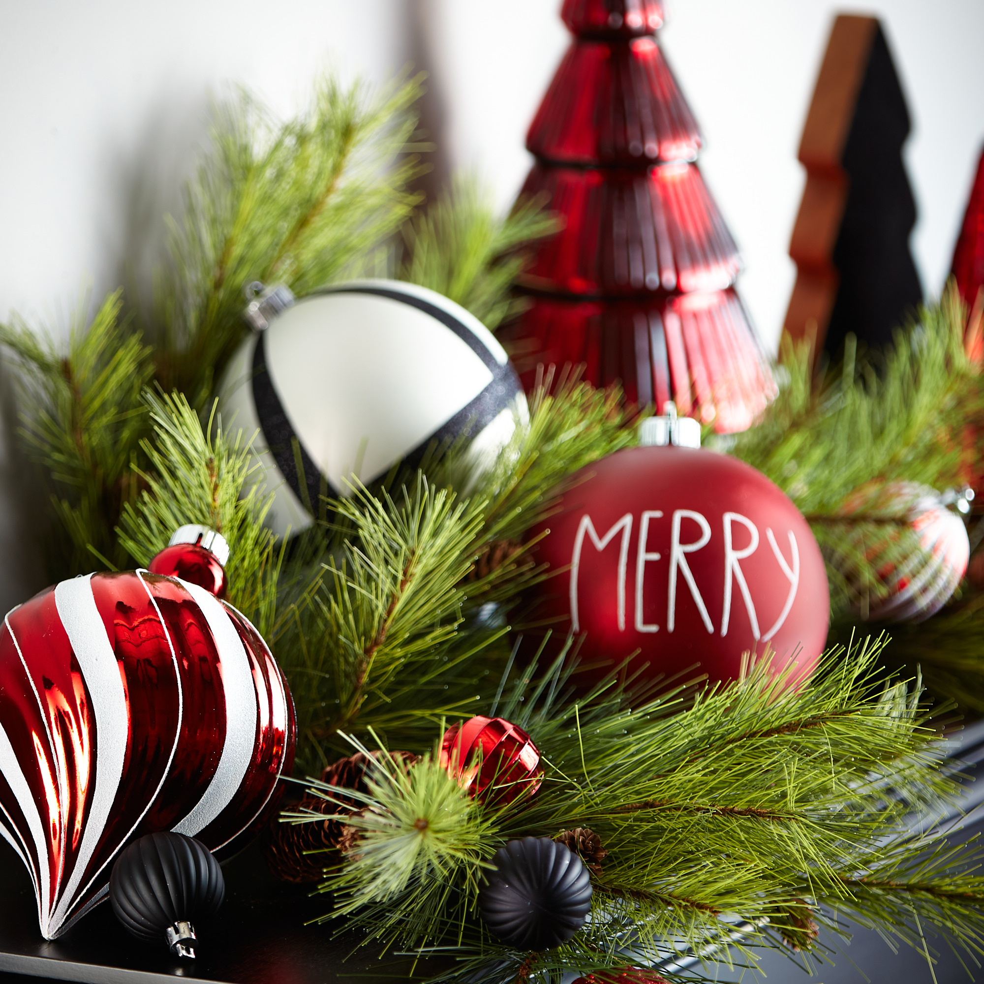 Holiday Time Jumbo Shatterproof Ornaments, 34", 6pk — Traditional