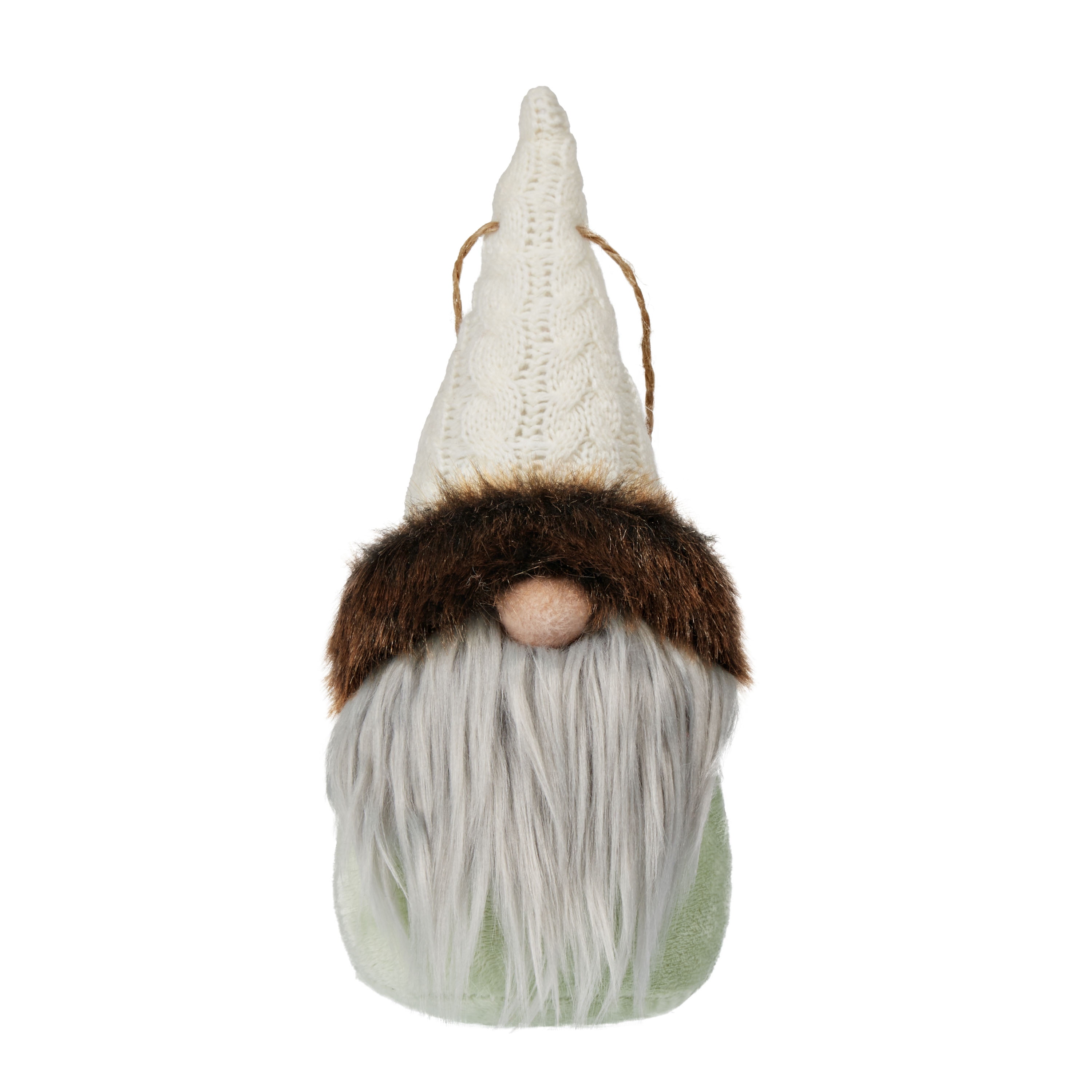 Holiday Time Jumbo White Fabric Gnome Ornament