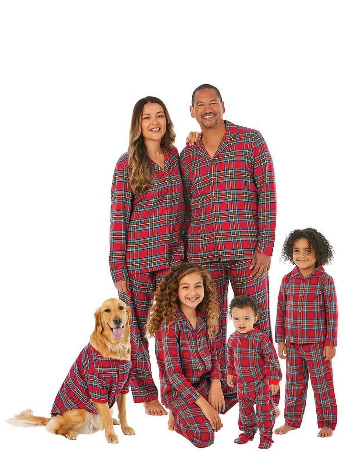 Holiday Time Kids Matching Family Red Flannel Pajamas, 2-Piece, Sizes 6-16