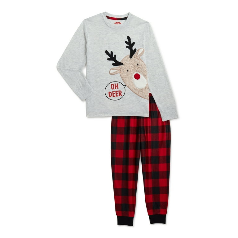 Holiday Time Kids Oh Deer Family Pajamas Walmart