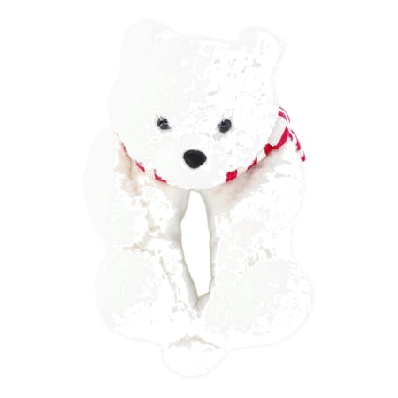 Holiday Time Boys and Girls Plush Polar Bear Slippers
