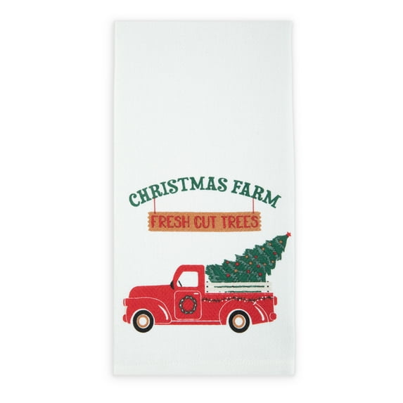Holiday Time Kitchen Towel Truck Farm