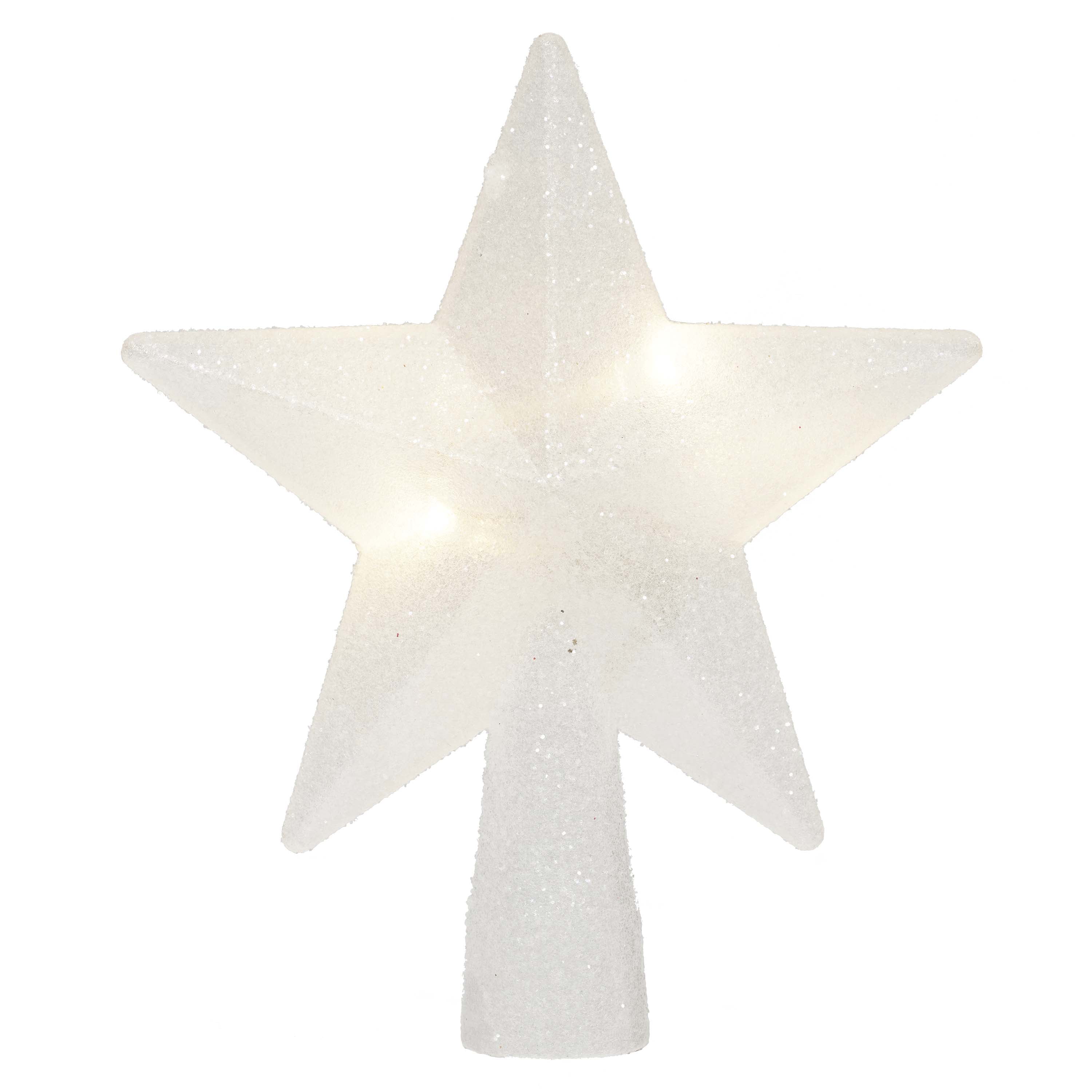 Holiday Time LED Christmas Tree Topper, Glittering Mini Star, 4