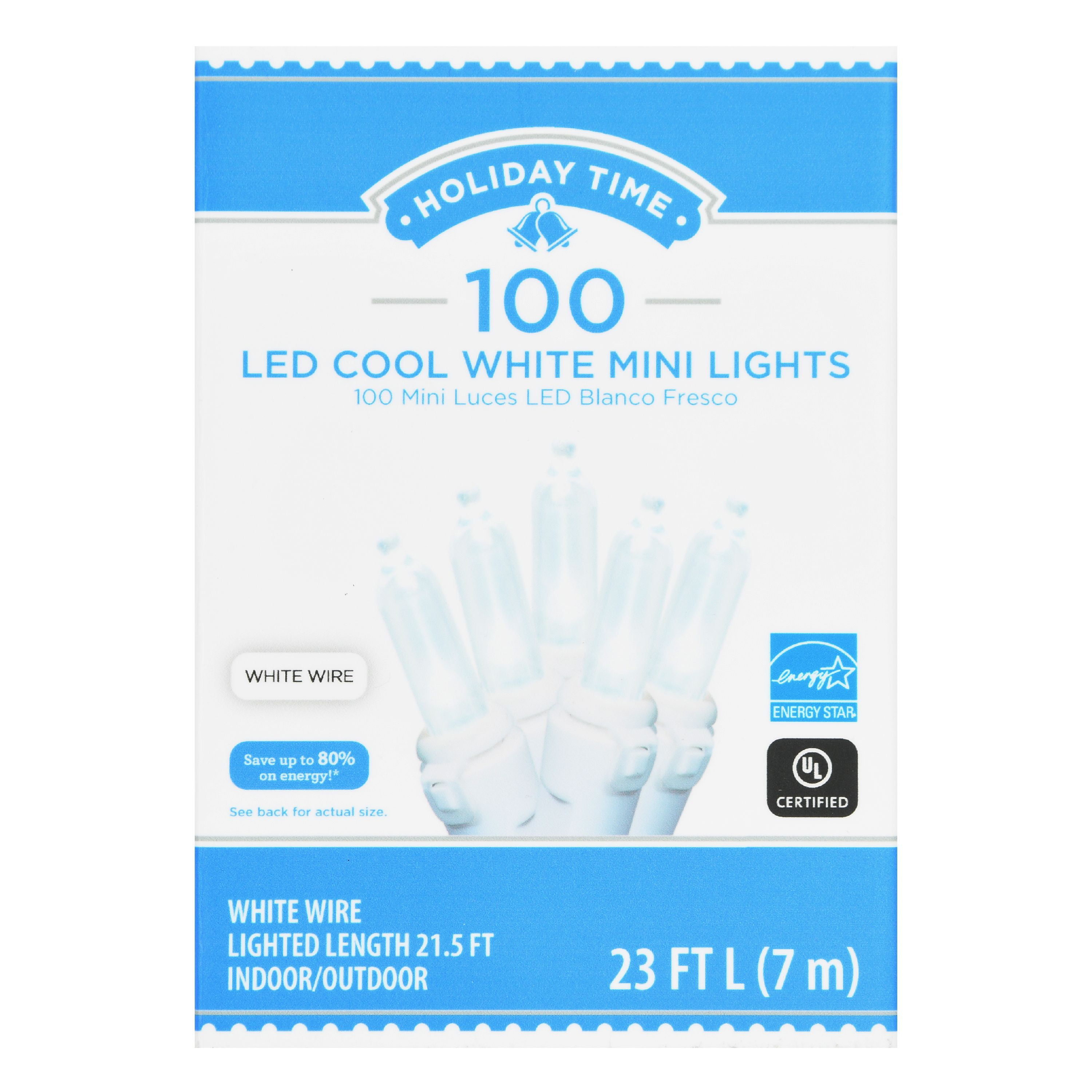 100 led cool white mini lights