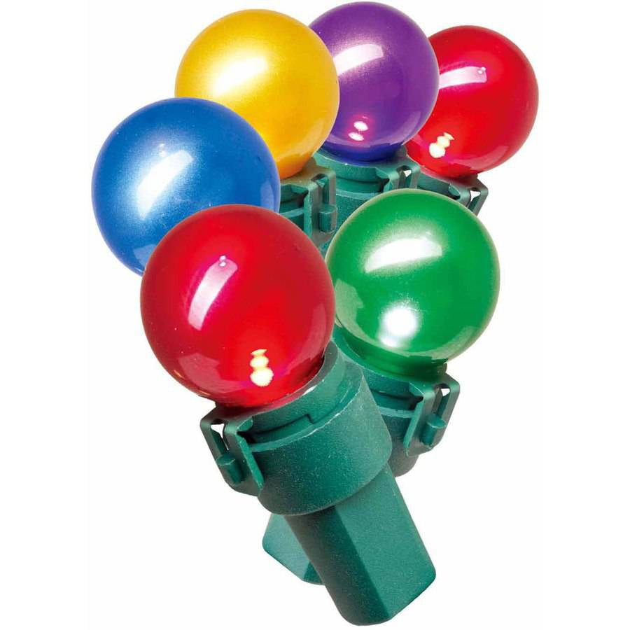 red white and green pearl christmas lights