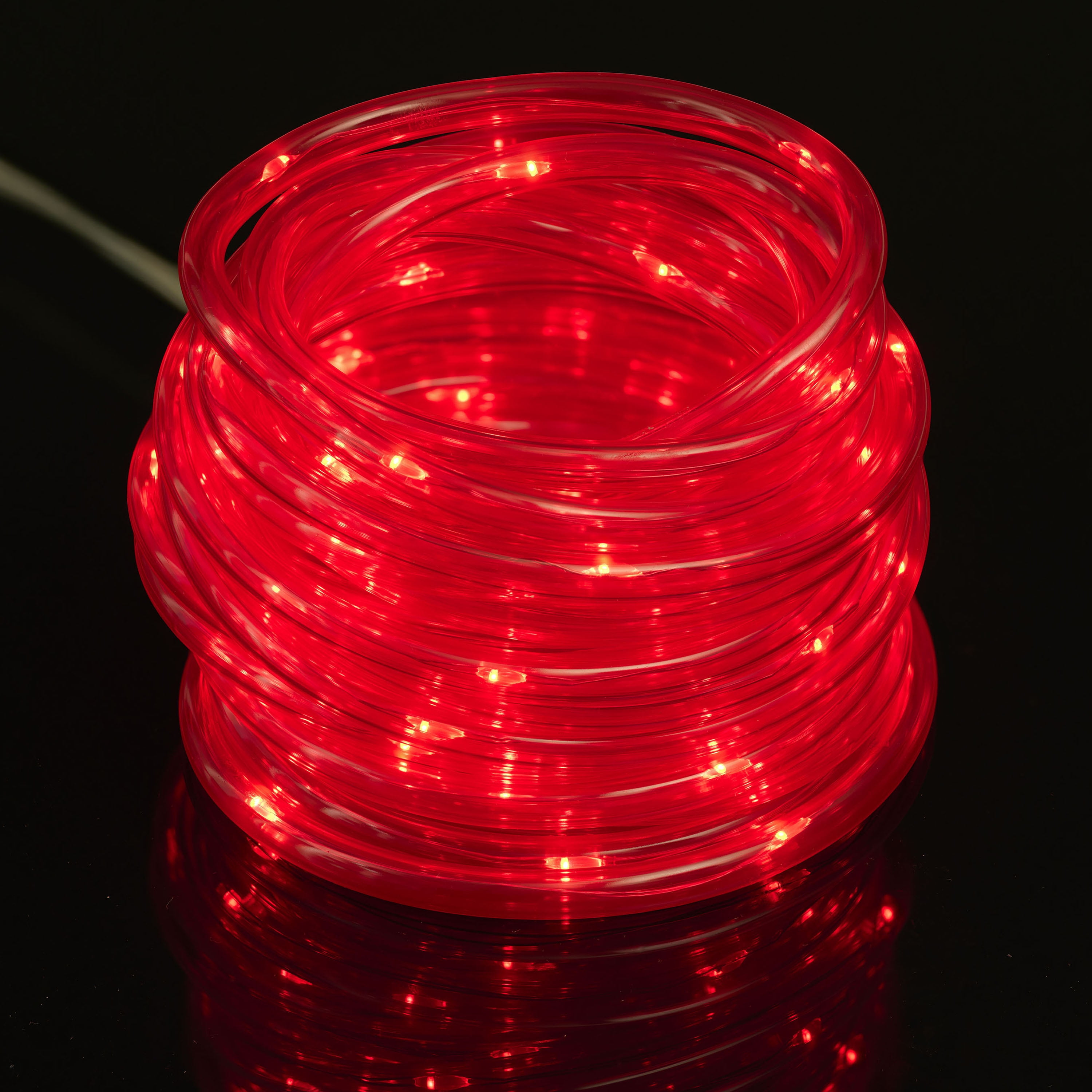 Holiday Time LED Mini Rope Lights, Battery Operated, Red, 16.5 feet