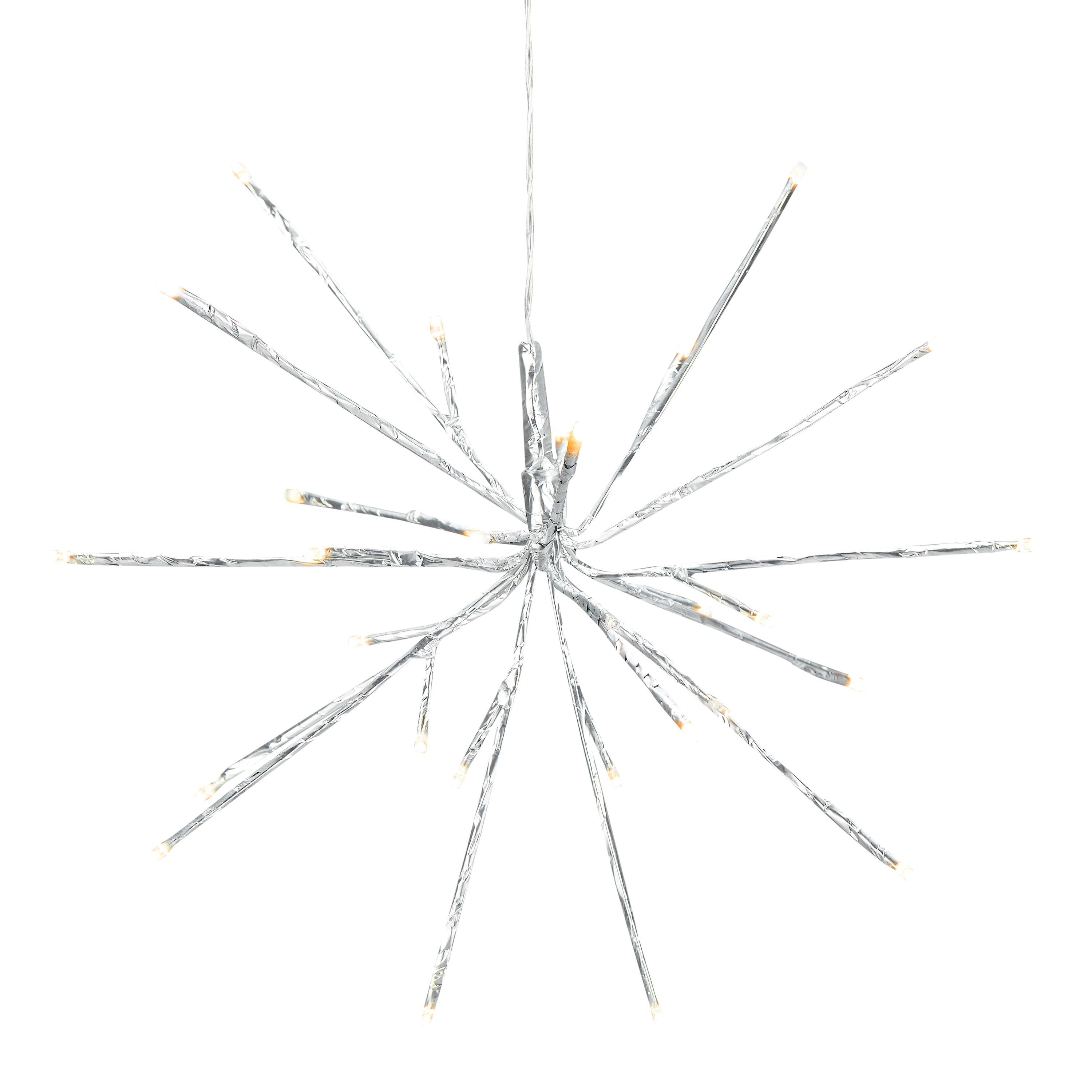 Holiday Time LED Silver Starburst Mini Christmas Lights, 1', Warm White