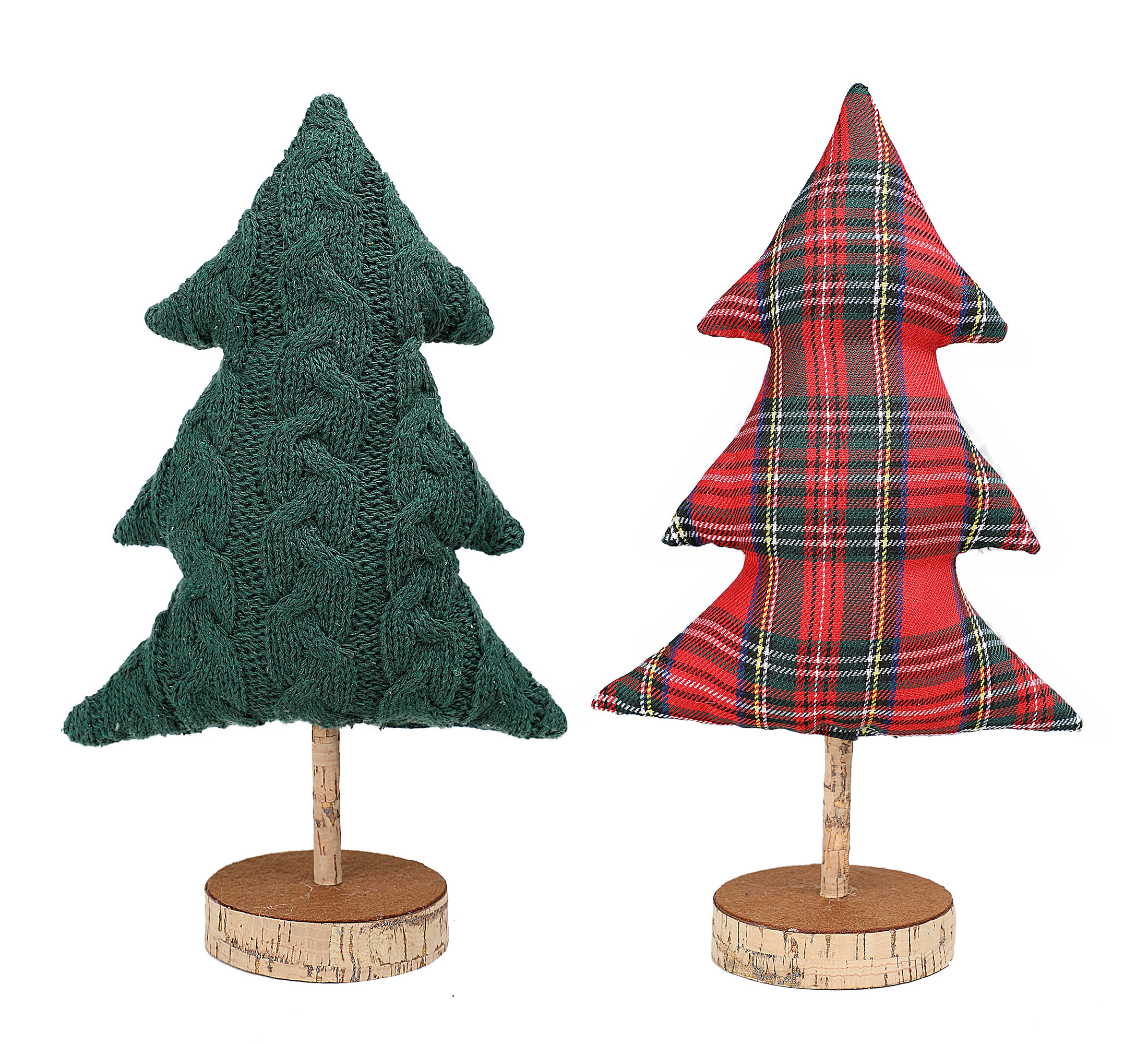 Holiday Time Large Fabric Tree Set of 2; Christmas Tabletop Décor - image 1 of 11