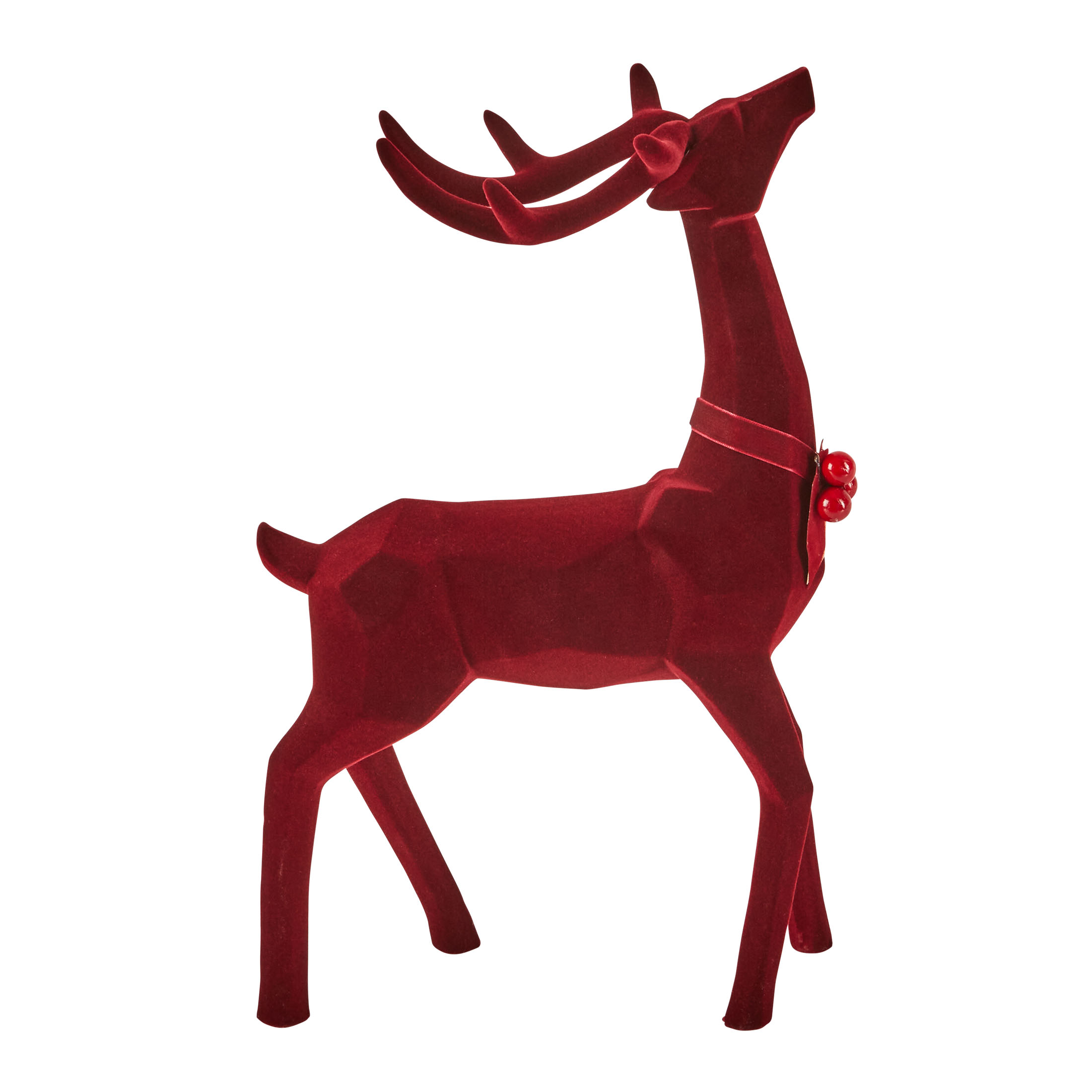 Holiday Time Large Flocked Standing Reindeer Table Top Christmas