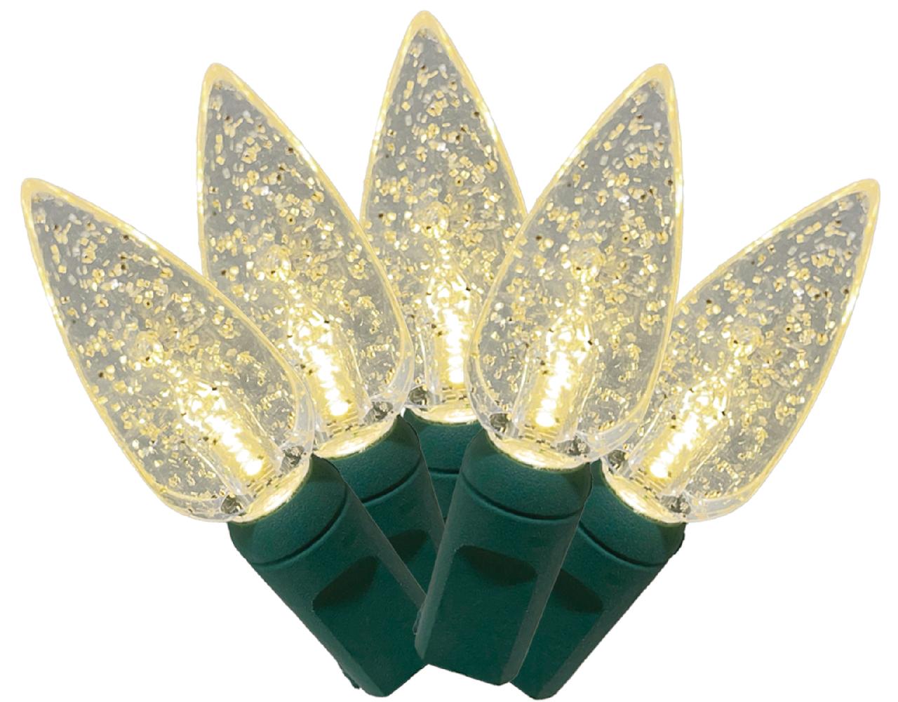 Holiday Time Led 50 Lights Tear Drop C6 Warm White Light Color String