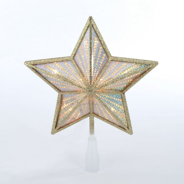 Holiday Time LightUp Tree Topper, Champagne Gold Star, 12"