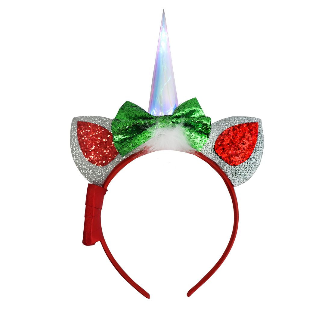Holiday Time LightUp Unicorn Headband