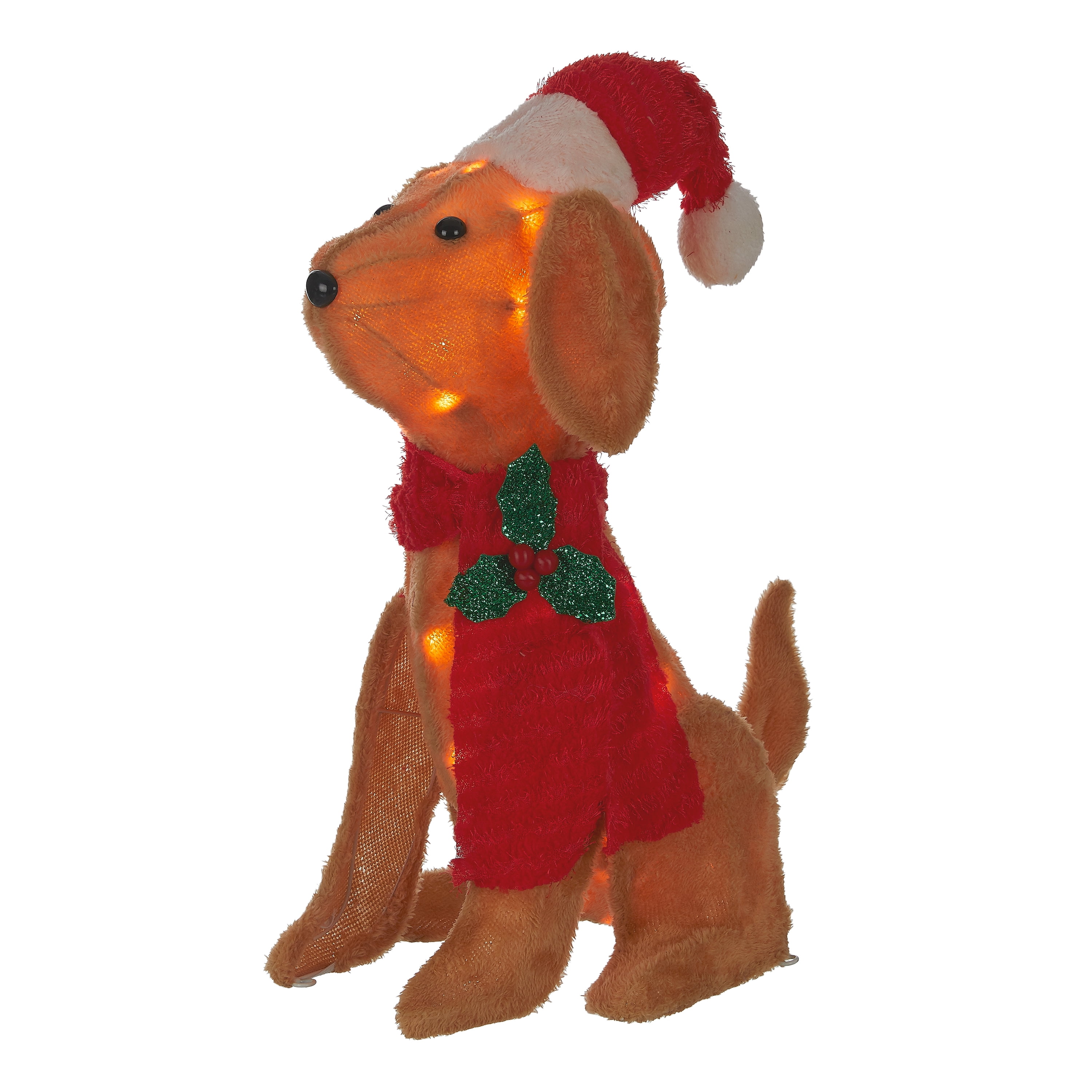 Holiday Time Lightup Outdoor Plush Dog Decoration, 20"