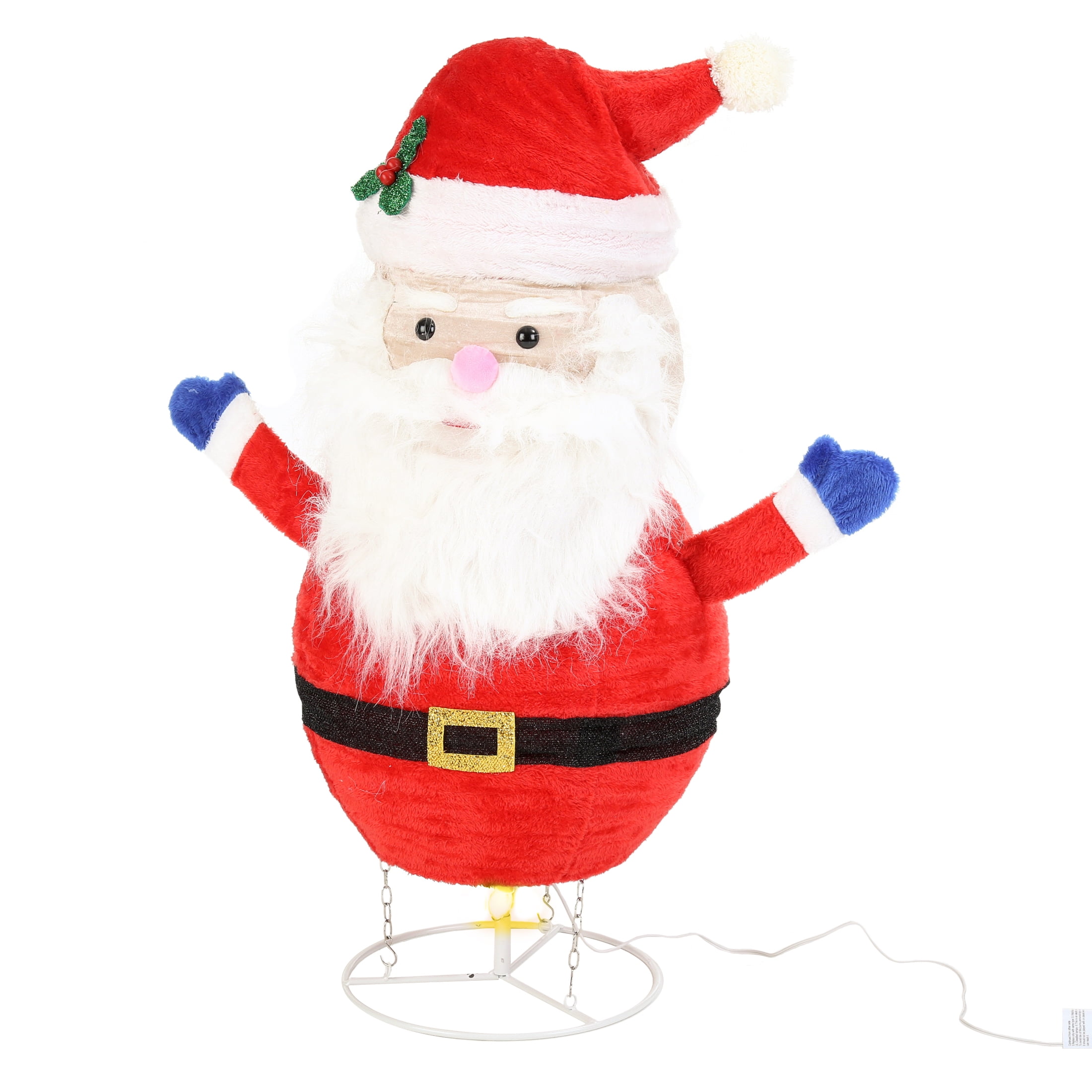 Holiday Time Lightup Plush Popup Santa