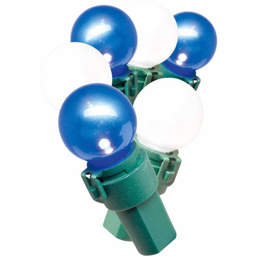 Holiday Time LiteLock LED Pearlized Glass G15 Christmas Lights, Cool