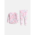 thumbnail image 1 of Holiday Time Toddler Girls Top and Pants Fleece Pajama Set, 2-Piece, Sizes 12M-5T, 1 of 5