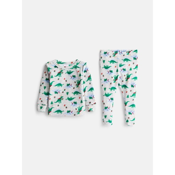Holiday Time Toddler Boys Top and Pants Fleece Pajama Set, 2-Piece, Sizes 12M-5T