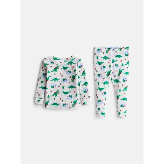 Holiday Time Toddler Boys Top and Pants Fleece Pajama Set, 2-Piece, Sizes 12M-5T