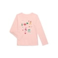 thumbnail image 1 of Holiday Time Girls Christmas Ornaments Graphic Tee with Long Sleeves, Sizes 4-18, 1 of 3