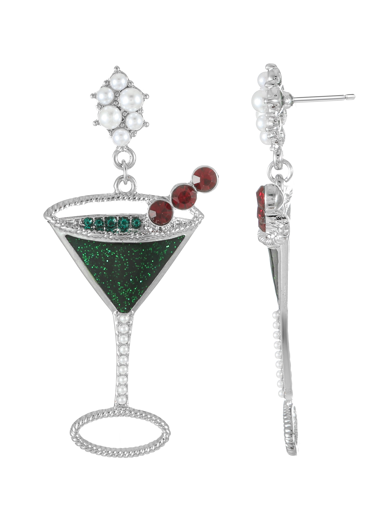 HOLIDAY TIME Martini Earrings, 1 Pair