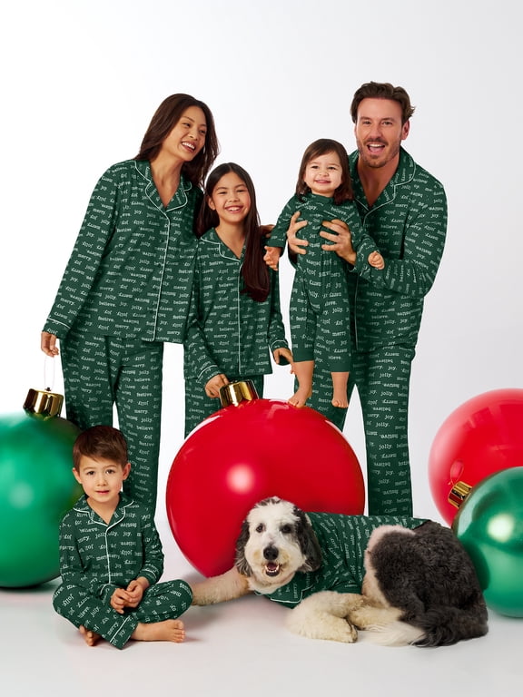 Matching Family Sleepwear Women's Top and Pants Set, 2-Piece, Sizes S-3X