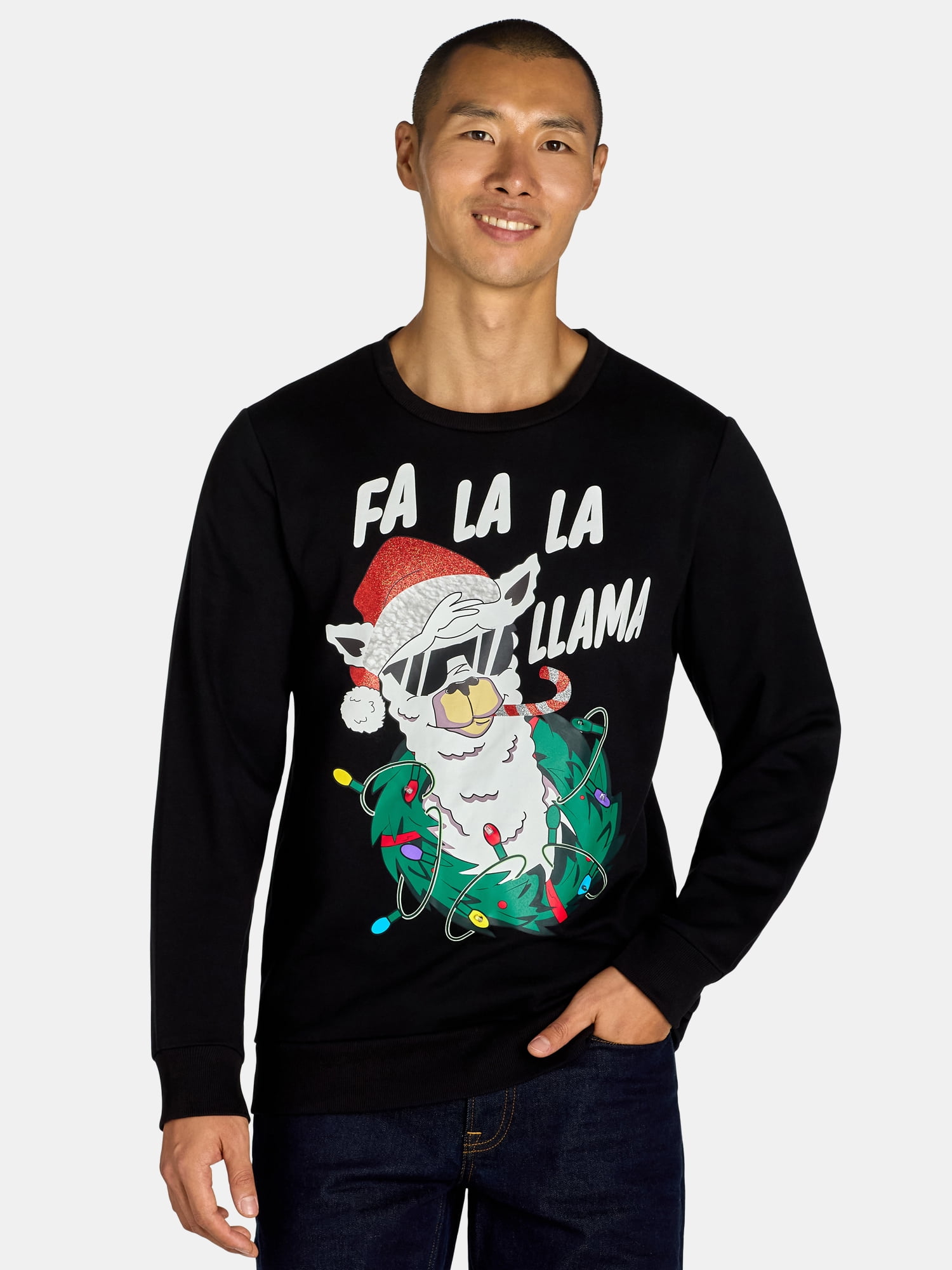 Christmas Jumper Light Up Llama Christmas Sweater Best Light Up
