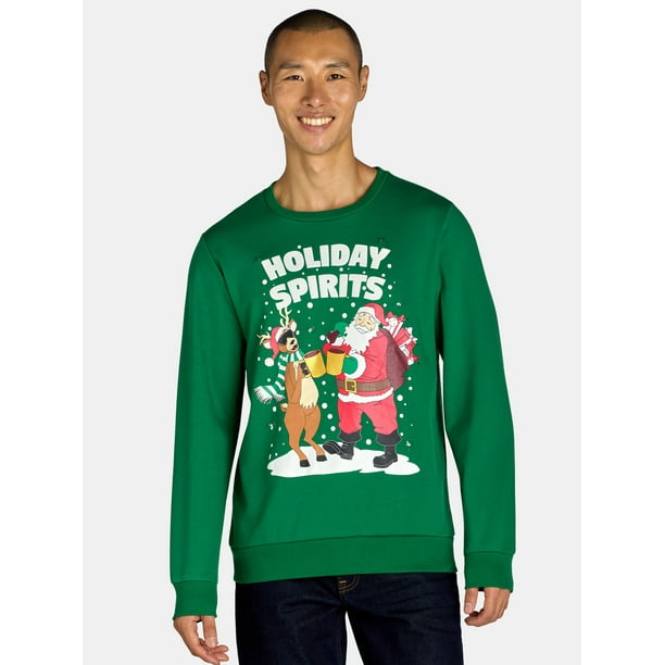 トップス ULTRA HEAVY SWEAT CREW / Holiday Holiday Time Men's & Big Men's Christmas Holiday Spirits Lightup