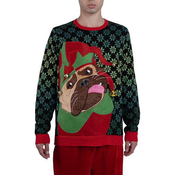 Holiday Time Men's & Big Men's Ugly Christmas Sweater, Sizes S-3XL
